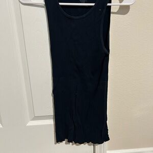 Sleeveless Black Ribbed Top